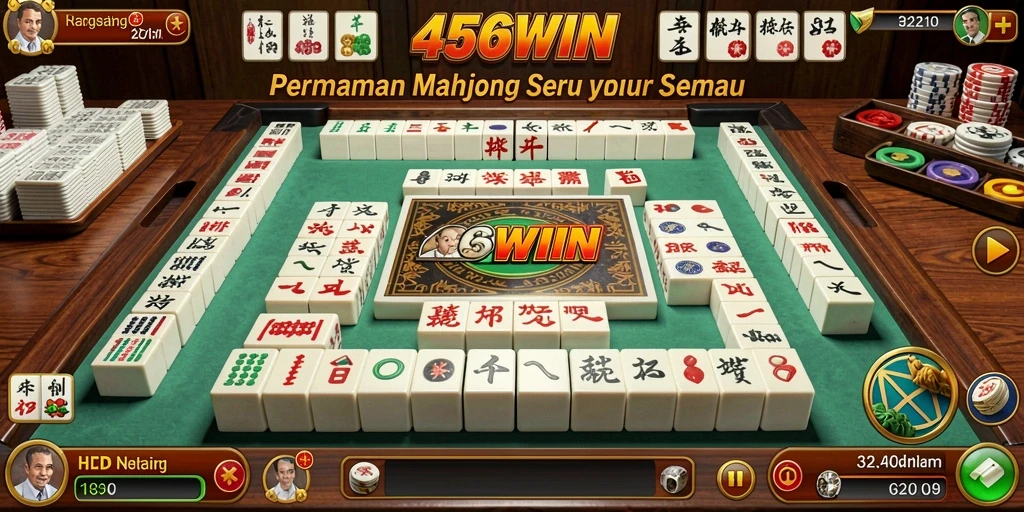 Tampilan gameplay menarik dari 456WIN dalam permainan Mahjong.