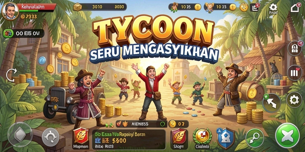 Screenshot gameplay API33 menampilkan manajemen bisnis yang menarik.