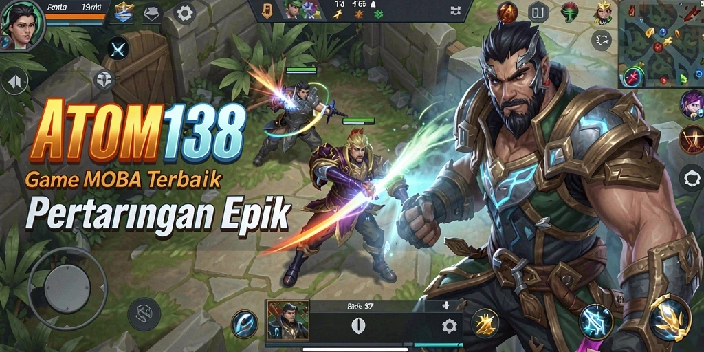 Screenshot gameplay ATOM138 menunjukkan aksi pertarungan yang mendebarkan.