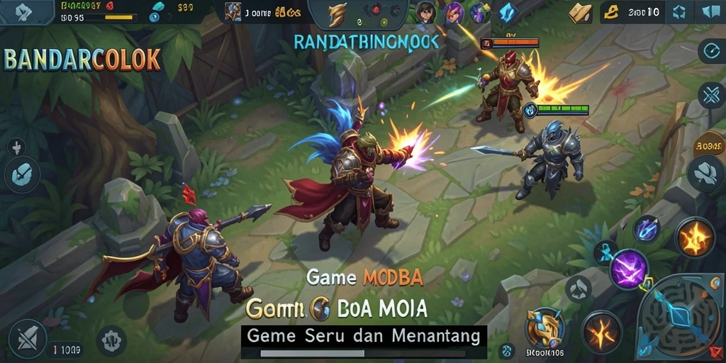 Tampilan menarik dari gameplay MOBA BANDARCOLOK yang seru.