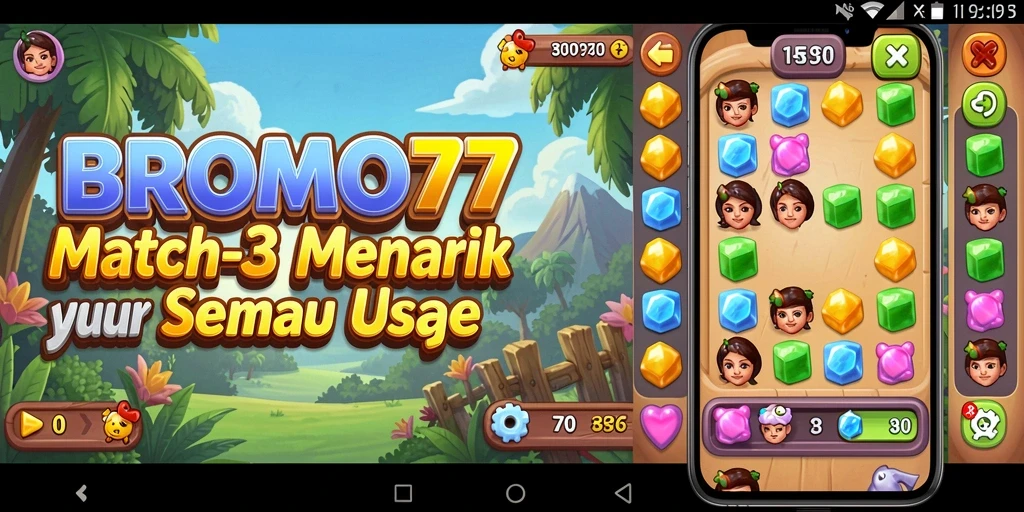 Gameplay seru dalam BROMO77, cocok untuk penggemar Match-3.