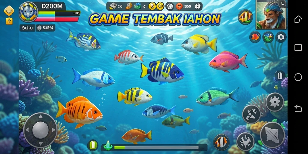 Gameplay seru menangkap ikan di D200M.