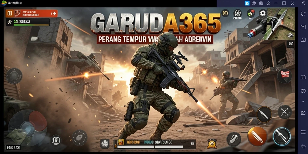 Screenshot dari gameplay GARUDA365 menampilkan aksi pertempuran yang mendebarkan.