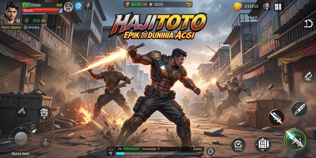 Gameplay seru HAJITOTO dengan pertarungan mendebarkan.
