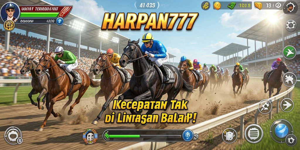 Screenshot menampilkan aksi balap yang mendebarkan di HARAPAN777.
