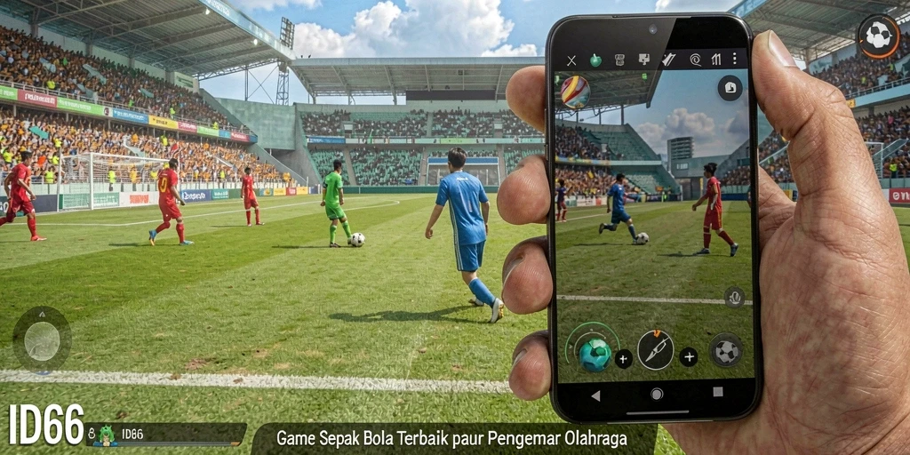 Tampilan gameplay seru di lapangan dengan grafis memukau.