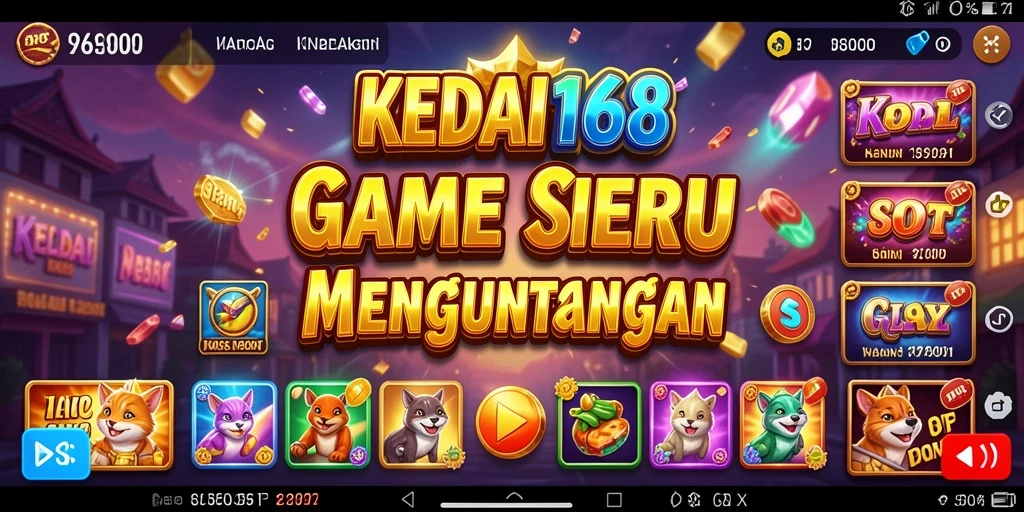 Tampilan gameplay KEDAI168 yang menarik dan penuh warna.