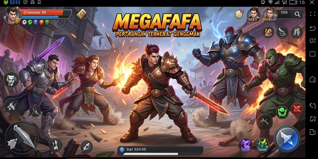 Screenshot dari gameplay seru MEGAFAFA menunjukkan aksi pertarungan yang mendebarkan.
