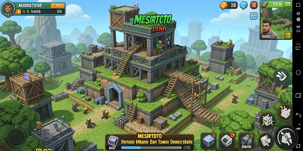 Tampilan gameplay seru MESIRTOTO dengan aksi Tower Defense intens.