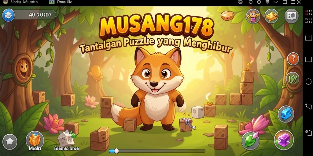 Tampilan gameplay puzzle MENARIK dalam MUSANG178.