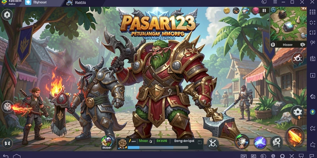 Tangkapan layar aksi seru di PASAR123 dalam petualangan MMORPG.