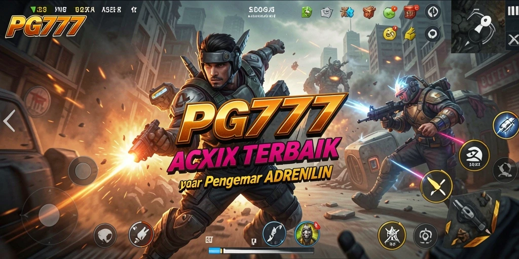 Screenshot PG777 menampilkan aksi seru dalam pertarungan melawan musuh.