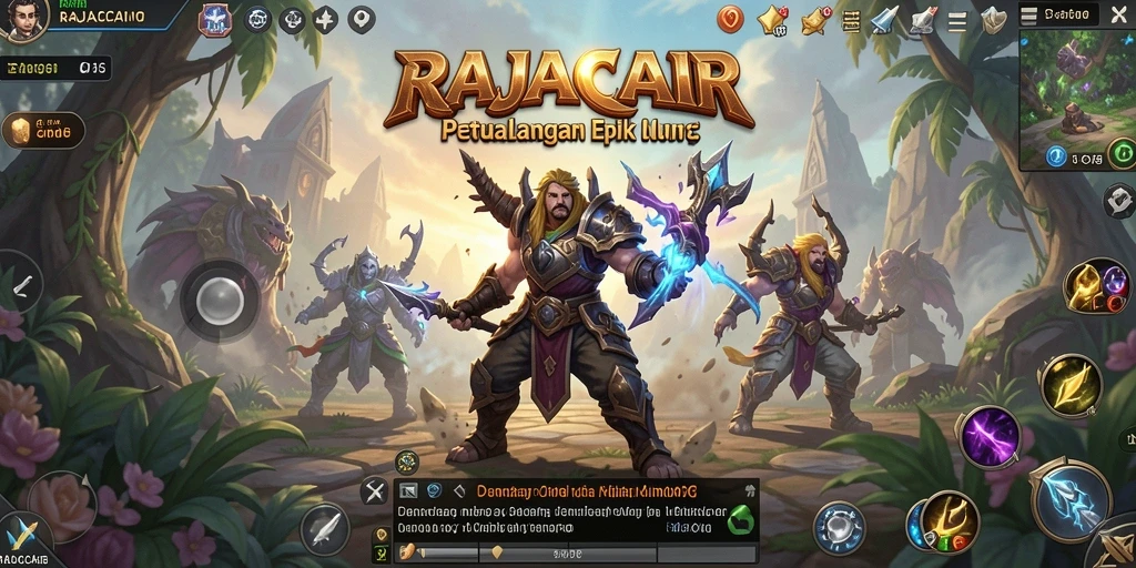Tampilan gameplay epik dari RAJACAIR menunjukkan petualangan di dunia MMORPG.