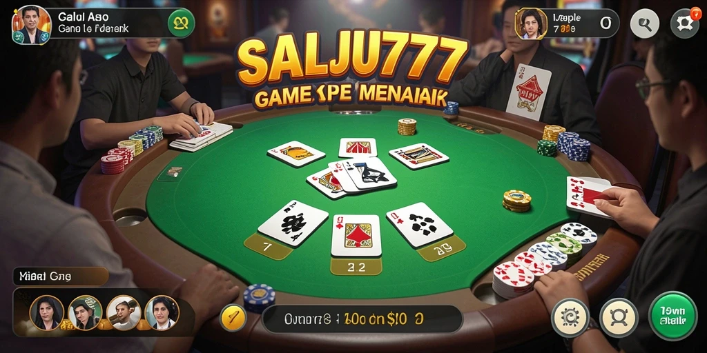 Tampilan screenshot utama SALJU777 dengan gameplay Gaple yang seru.
