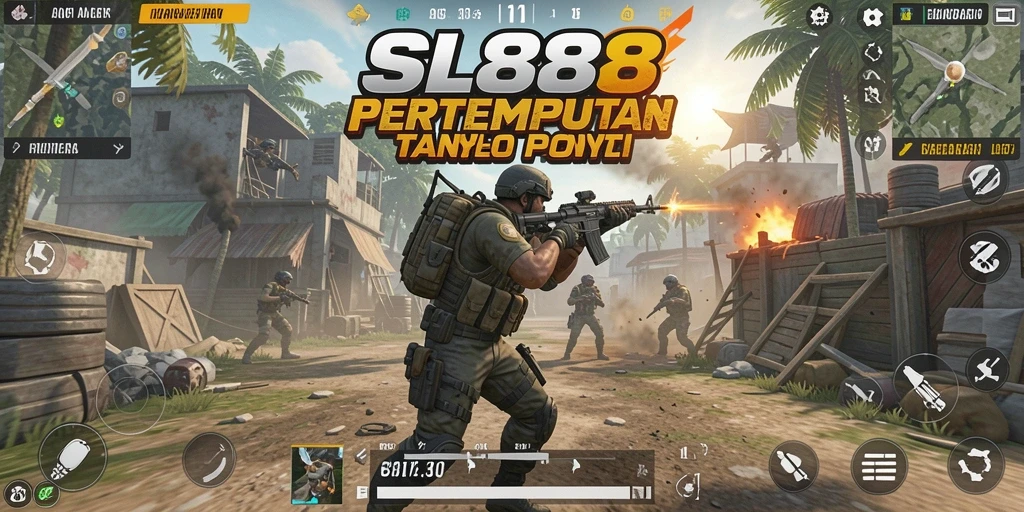 Tampilan gameplay SL888 yang seru saat bertempur di pulau.