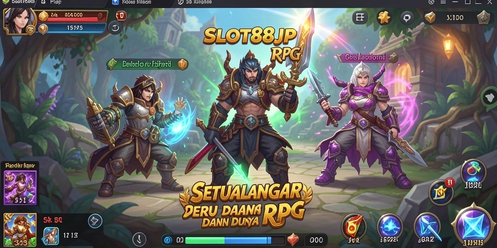 Tampilan menarik dari gameplay RPG SLOT88JP.