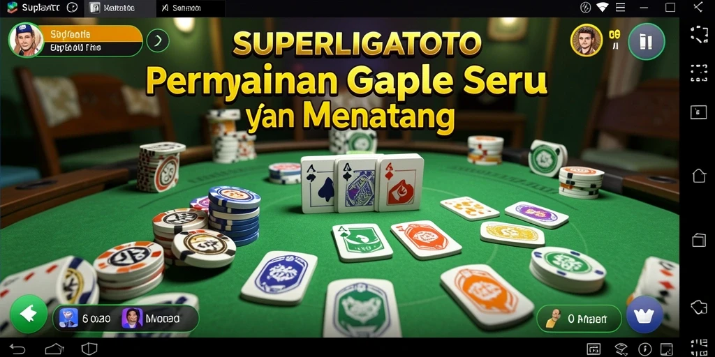Screenshot gameplay <strong>SUPERLIGATOTO</strong> yang menampilkan serunya bermain Gaple.